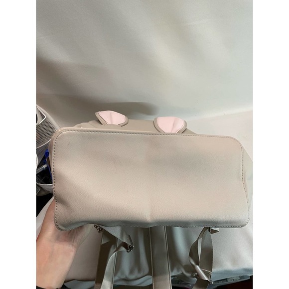 Betsey Johnson Bunny Backpack Grey with Carrot coin pouch